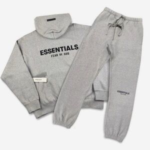 Essentials x Fear Of God Dark Oatmeal Tracksuit. XL